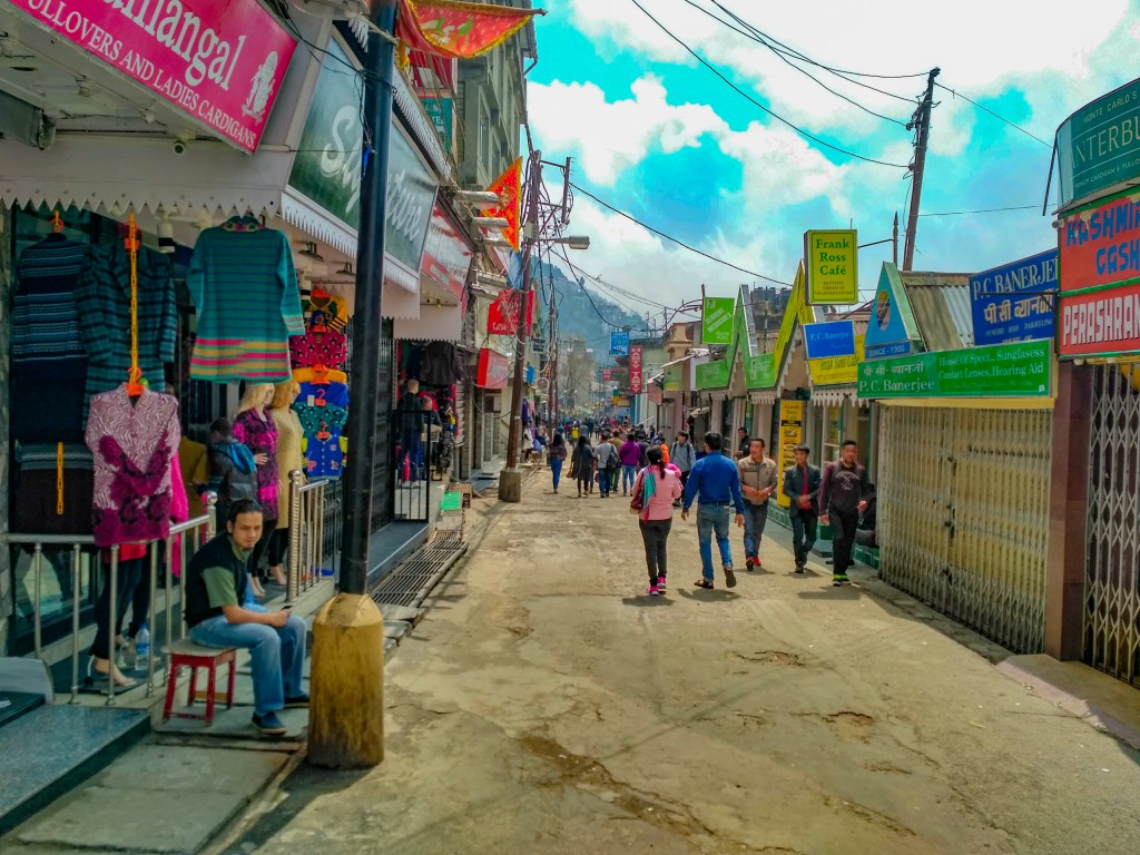 Mall Road of Darjeeling